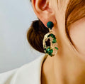 Boucle d’oreilles en émeraude vintage