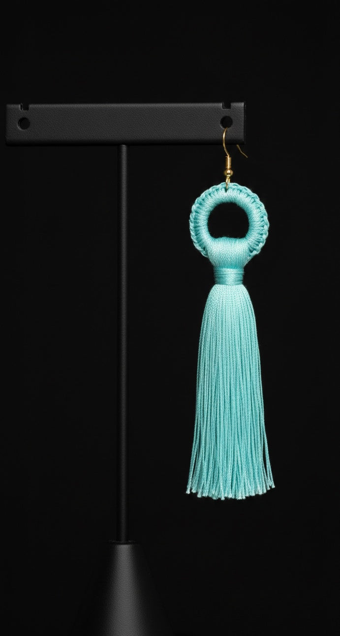 Pendentif glands en soie