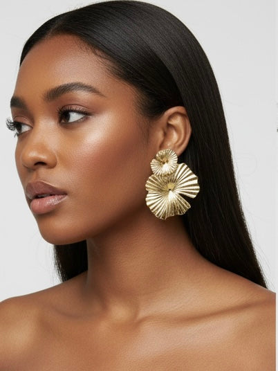 Boucle d’oreille en forme de fleur