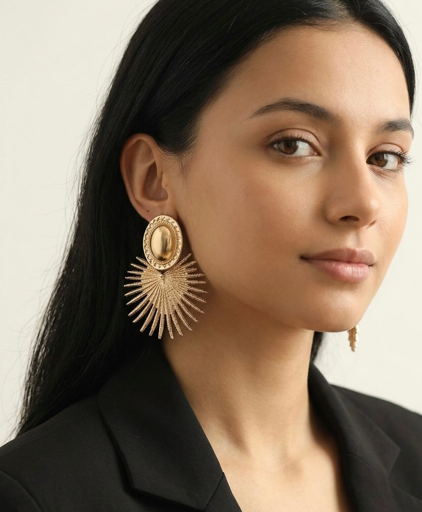 Boucle d’oreilles en forme géométrique