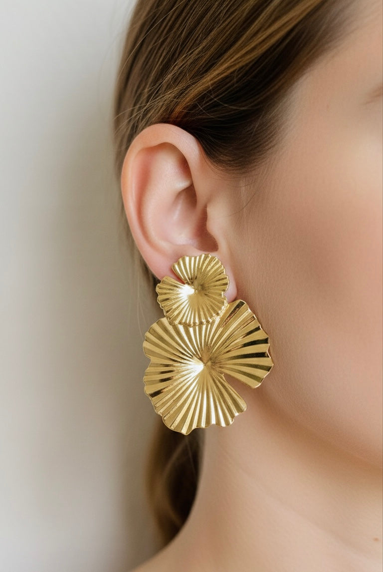 Boucle d’oreille en forme de fleur