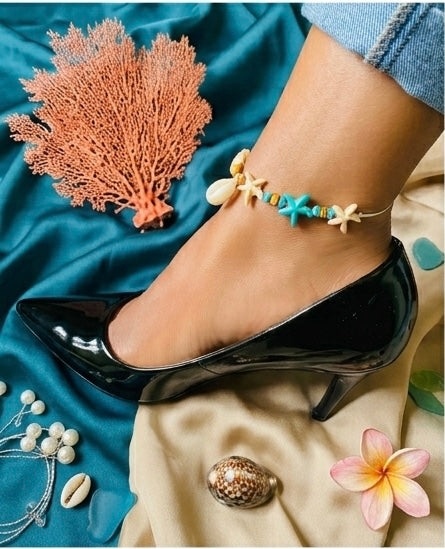 Bracelet de cheville en étoile de mer